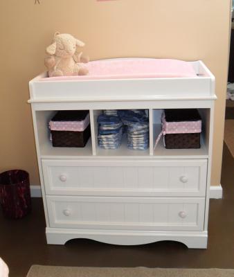 South Shore Baby Storage Furniture Dresser Changing Table Pure ...